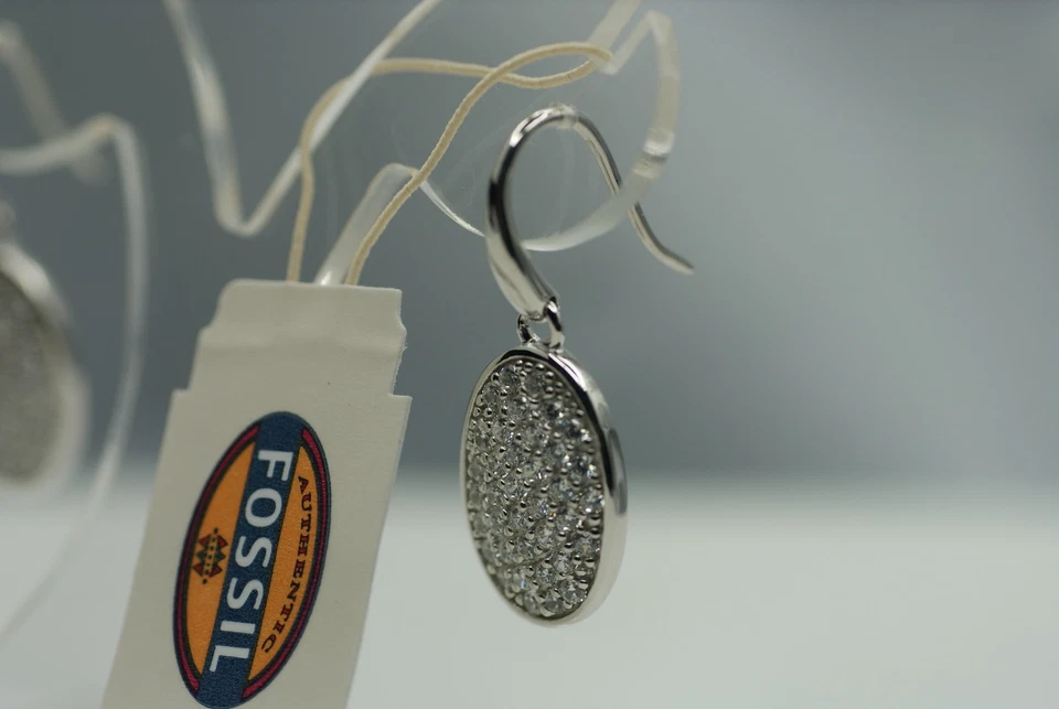  FOSSIL Schmuck Damen 925 Silber rhodiert Ohrringe Hänger JFS00108 Besatz NEU - Bild 3 von 4