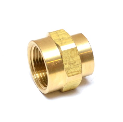 Female Pipe Reducer 3/4" to 1/2" Npt Adapter Coupler Brass Fitting Water Oil Gas - Picture 5 of 7