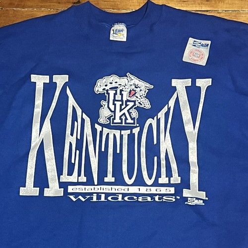 Vtg Salem Sportswear USA KENTUCKY WILDCATS Blue Crewneck Sweatshirt - Size XL
