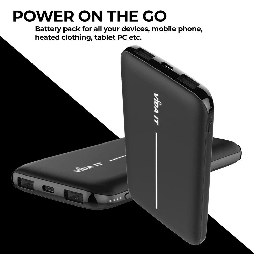 Portable USB Power Bank for Heated Jackets Vests Pants Coats