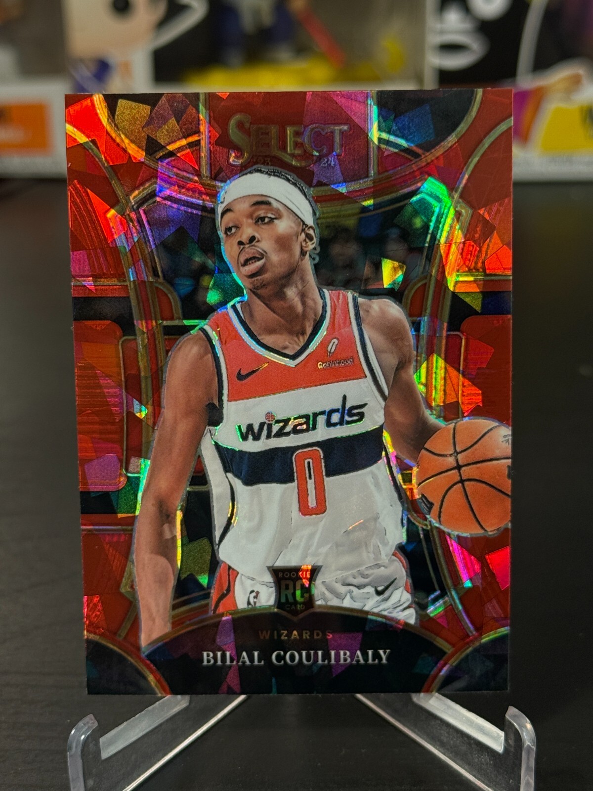 2023 Select Mezzanine Level Red Cracked Ice Prizm Bilal Coulibaly #304 Rookie RC