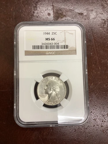 1944 25C MS66 NGC Washington Quarter