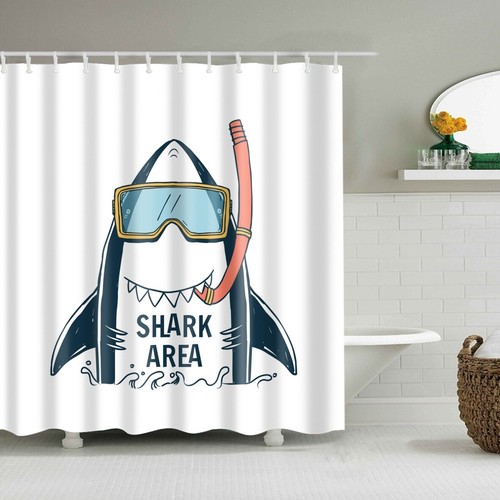 Bathroom Waterproof Shower Curtain Long Wide PEVA Curtains Mould Proof 12 Rings - Picture 28 of 36