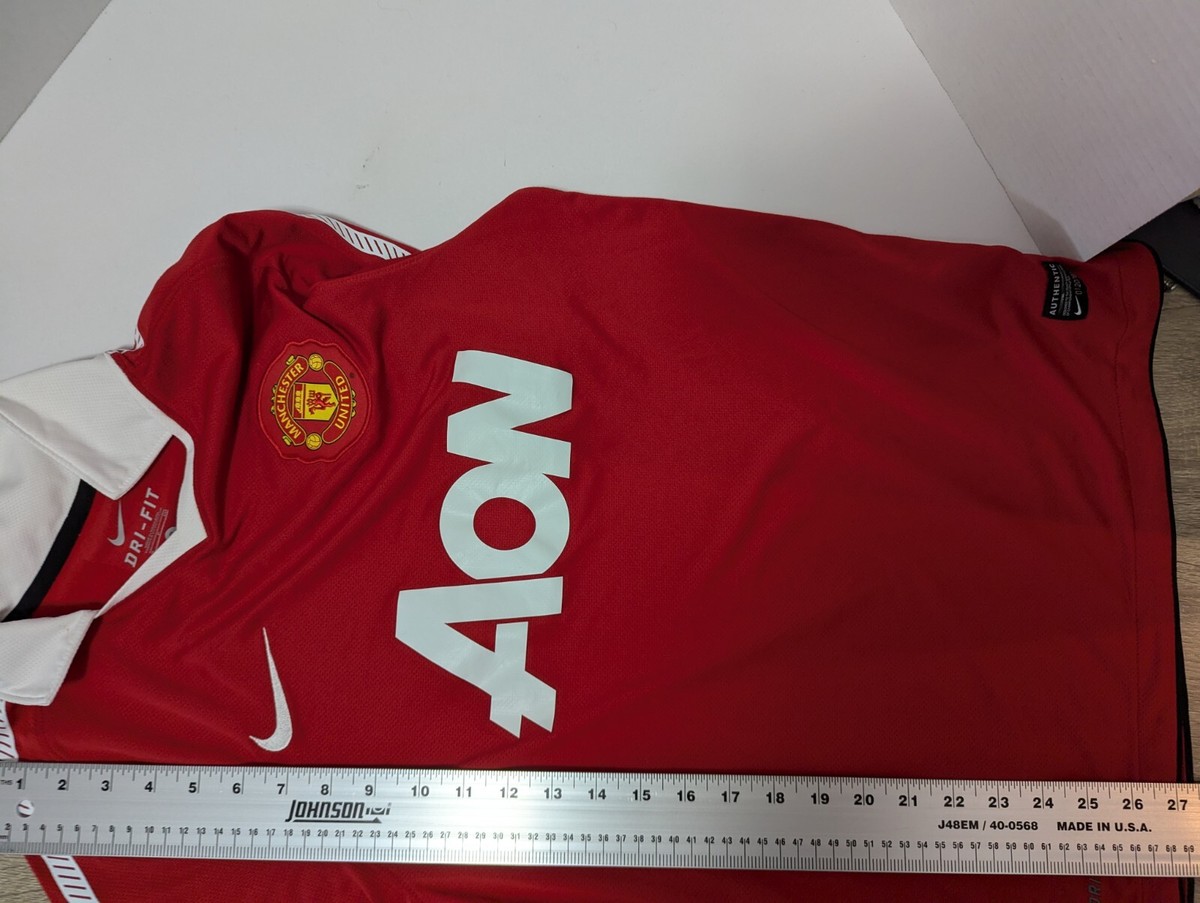 NIKE DRI-FIT Manchester United 新品 Mサイズ Manchester United Football Club Red AON Nike Dri-Fit Jersey