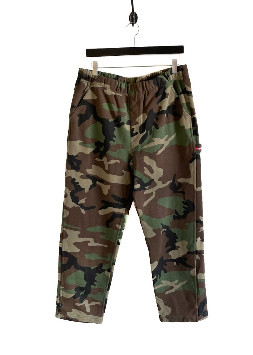 Supreme SS21 Green Woodland Camo Sweatpants - Size MEDIUM | eBay