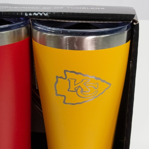 NFL KC Chiefs Home/Away 30oz Tumblers/straws NIB - Picture 3 of 11