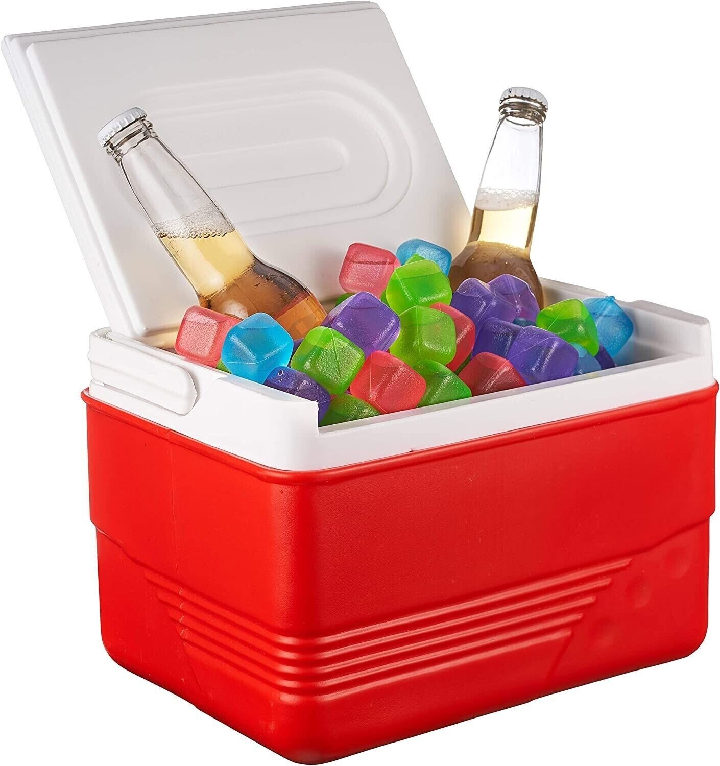 Pack of 112 Reusable Plastic Ice Cubes BPA FREE Resealable Bag For Easy Storage