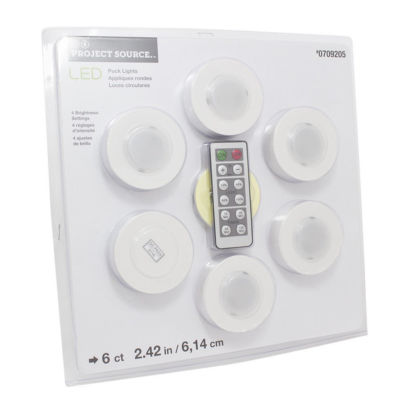 Project Source 6-Pack Puck Lights 2.42