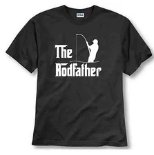 The Rodfather Pun Parody Fishing Fisherman Humor Funny Joke Mens T-shirt 