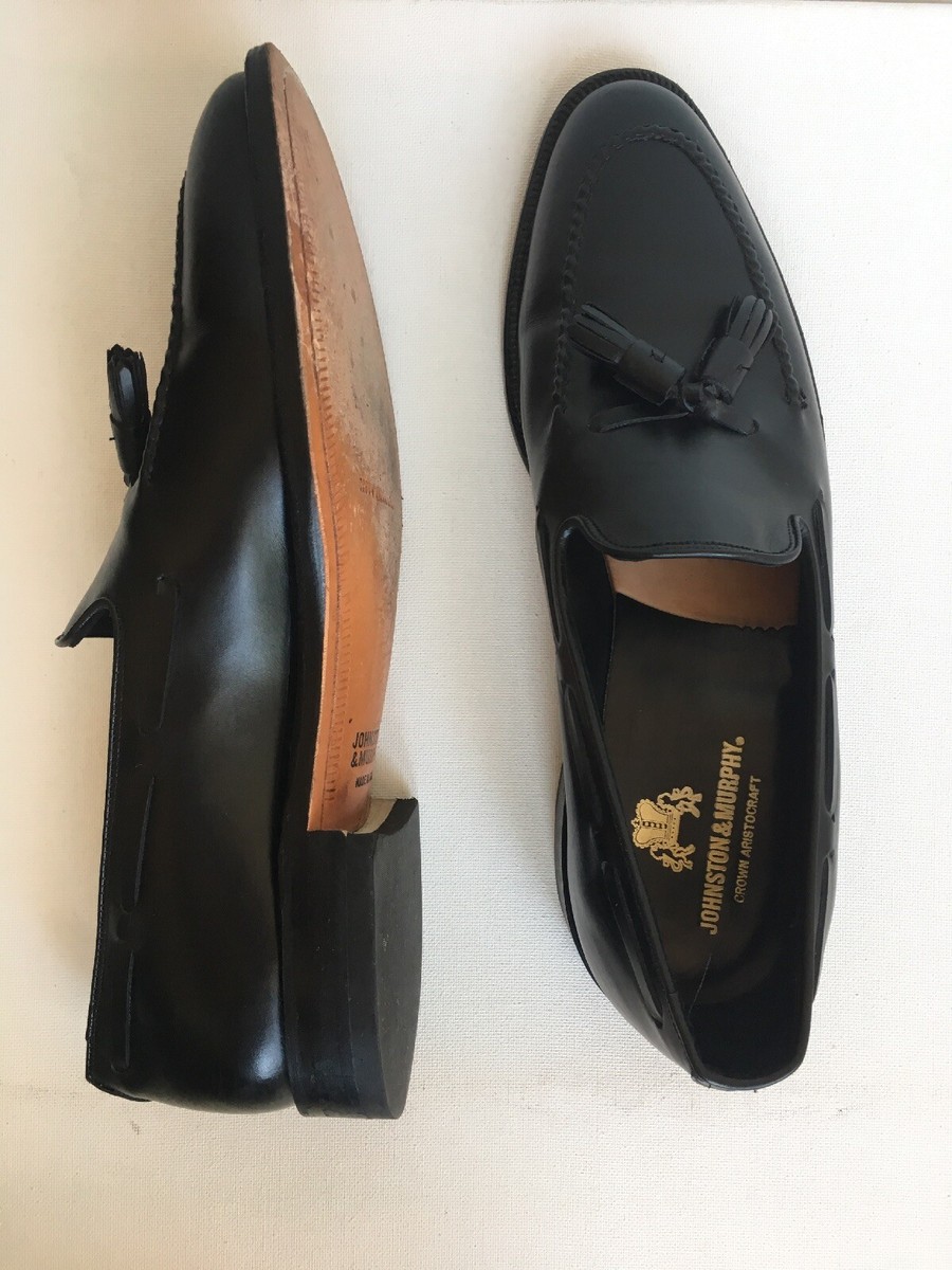 Johnston & Murphy Westchester Tassel Shoes Crown Johnston & Murphy Westchester Tassel Shoes Black Calf Crown  main image 2