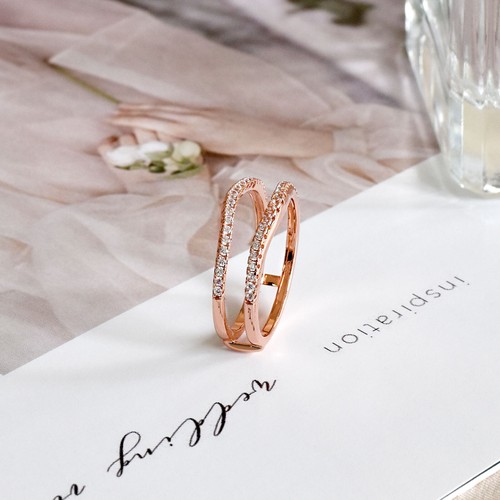 Contour Wedding Band for Women Ring Wrap Guard Enhancer AAAAA CZ Sterling Silver - Picture 8 of 15
