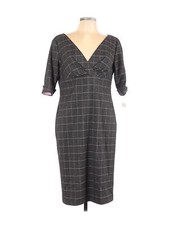 NWT Eliza J Women Gray Casual Dress 14