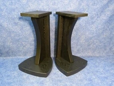 Unisound G801 Bookshelf Speaker Stands Black Ash Woodgrain 1-Pair, Universal Fit