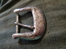 Western Dress Simple Belt Buckle signed 1994 Vintage VTG