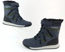 Merrell Snow Crush 2.0 Waterproof Boots Black Gray BIG KIDS 6 / FITS WOMEN'S 7