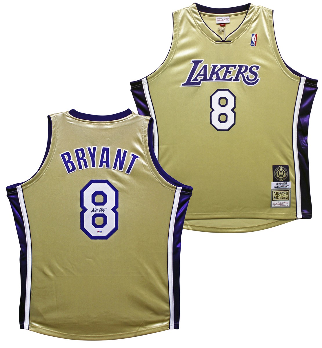 Lakers Kobe Bryant Signed M&N 1996-16 Black Mamba HOF HWC