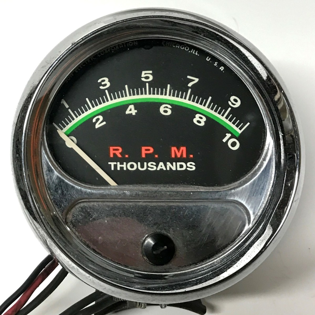 Vintage Sun Greenline Tachometer 10 000 RPM 8 CYL 12v Tach Vintage Sun Greenline Tachometer 10 000 RPM 8 CYL 12v Tach