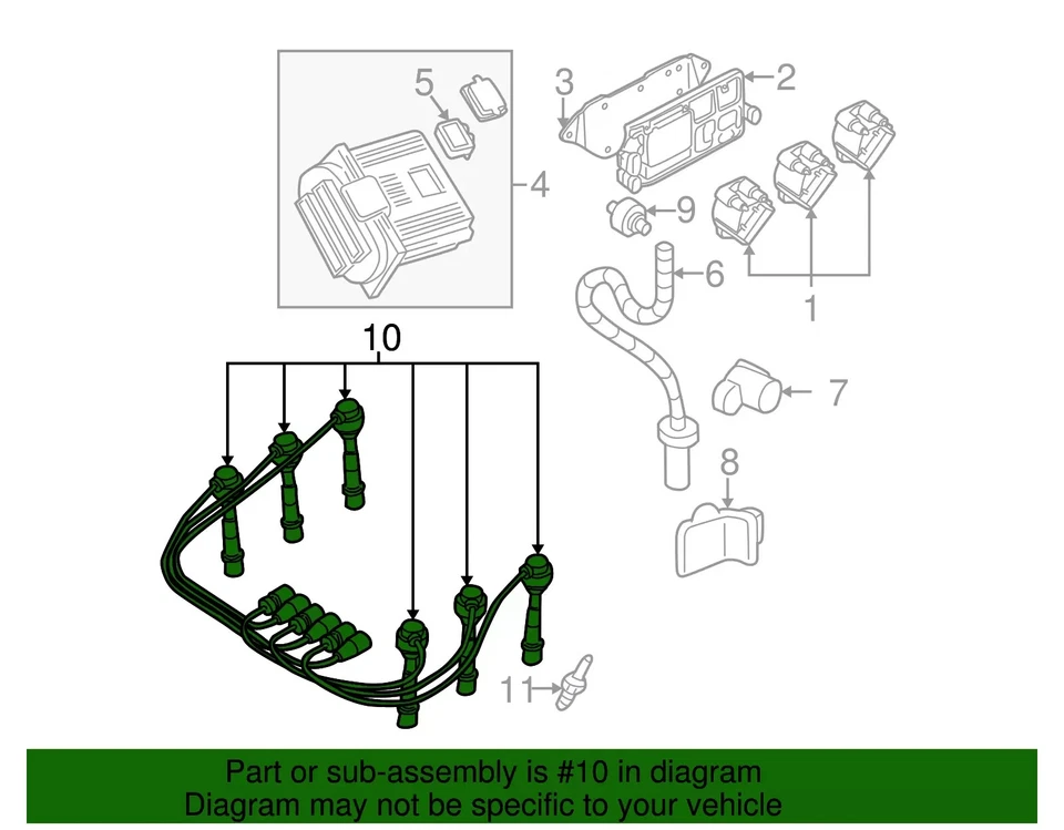 Genuine GM Spark Plug Wire Set 19170849 - Image 3 of 3