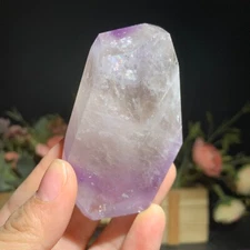 140g Natural Amethyst Free Form Crystal Quartz Rainbow Mineral Energy 78mm