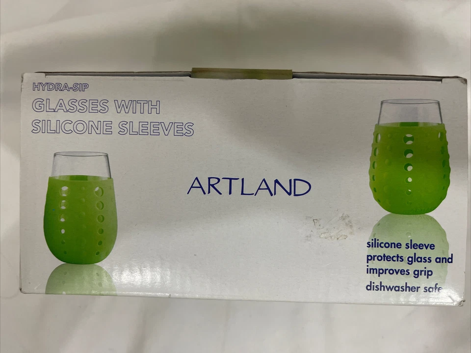 Juego de dos vasos Artland Hydra-Sip con mangas de silicona de 15 oz Foto 2 de 3
