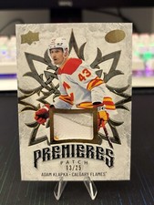 2024-25 Upper Deck ICE Premieres Patch Adam Klapka 13/25