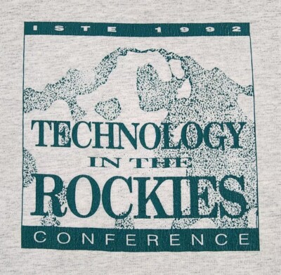 VINTAGE ISTE Shirt Men Large Apple Computer IBM Rockies Conference 90s Adult A01