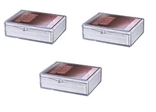 (Pack of 3) Ultra Pro 50-Card Hinged Plastic Boxes Holders For Trading Cards