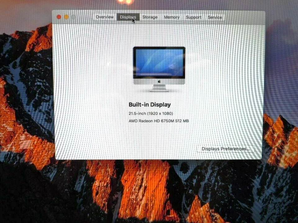 iMac Apple A1311 21.5" 2.5GHz Intel i5-2400S 4GB 500GB OSX Mid-2011 MC309LL/A - Image 4 of 4