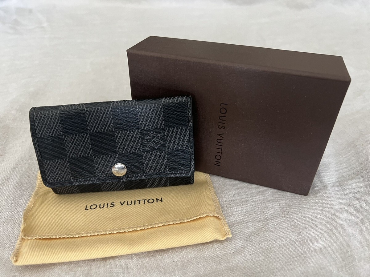Louis Vuitton Damier Graphite Black Canvas Key Holder Case with Box  Dust Bag