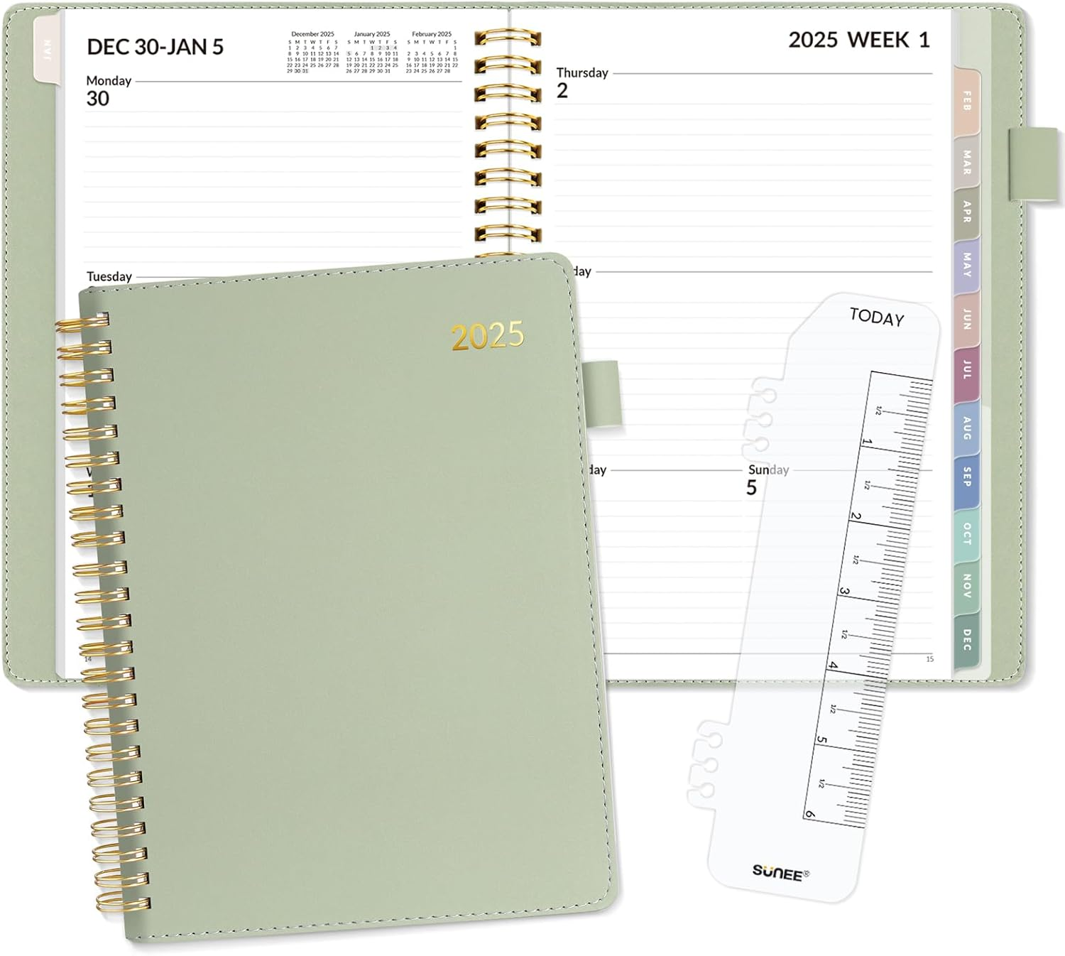 2025 Weekly & Monthly Planner 6.4