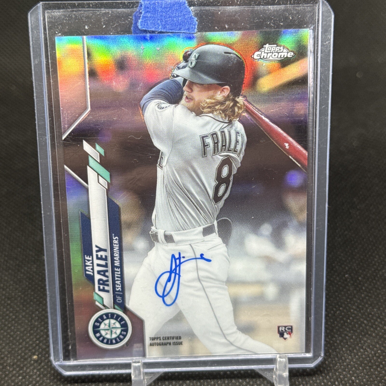 2020 Topps Chrome Rookie Auto Refractor /499 Jake Fraley #RA-JF RC Reds
