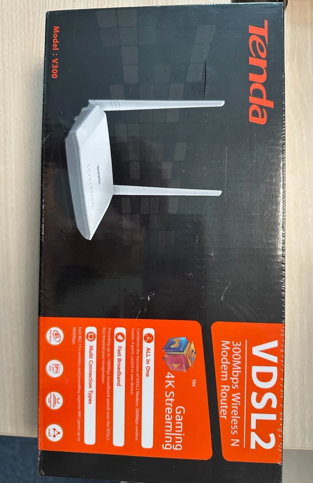 Tenda VDSL2 Wireless N Modem Router 300 MBPS for Gaming and 4K Streaming - Image 2 of 4