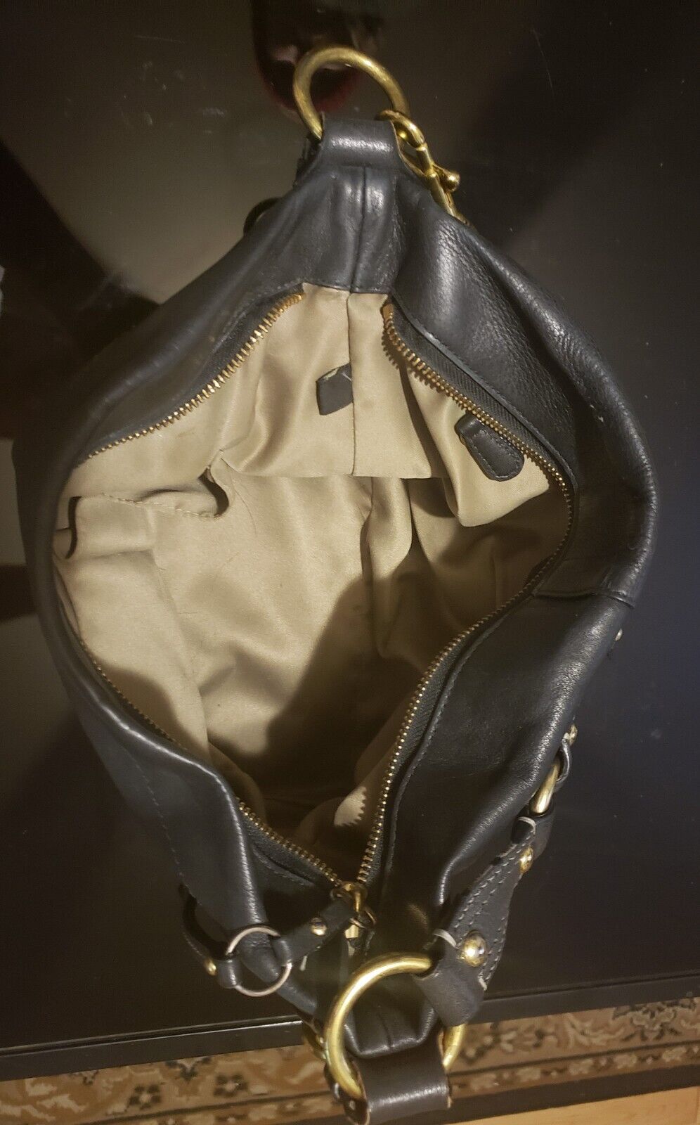 Coach black leather shoulder bag - image 2