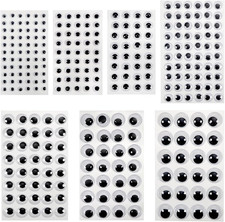 TOAOB Googly Eyes Stickers Self Adhesive Wiggle Eyes Assorted Sizes Sticker