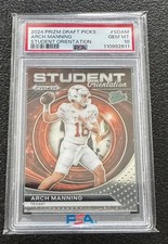 Arch Manning 2024 Prizm Draft Picks "Student Orientation"