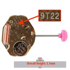 Miyota/Citizen 9T22, 2 Hands, Japan Quartz Super Slim Movement