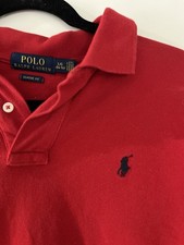 NWOT Polo Ralph Lauren Boys Long Sleeve Polo Red L 14-16 Top Button