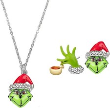 Christmas Earrings Necklace Jewelry Sets for Women, Cute Gifts...