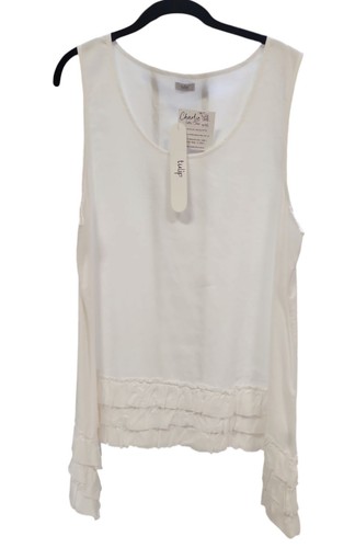 Tulip Lily Tank Top Size XS White - Picture 2 of 5