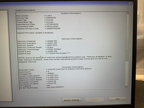 Dell Latitude 5510 i5 10th 16GB RAM Win 11 256GB SSD Laptop Notebook PC U20 - Picture 6 of 17