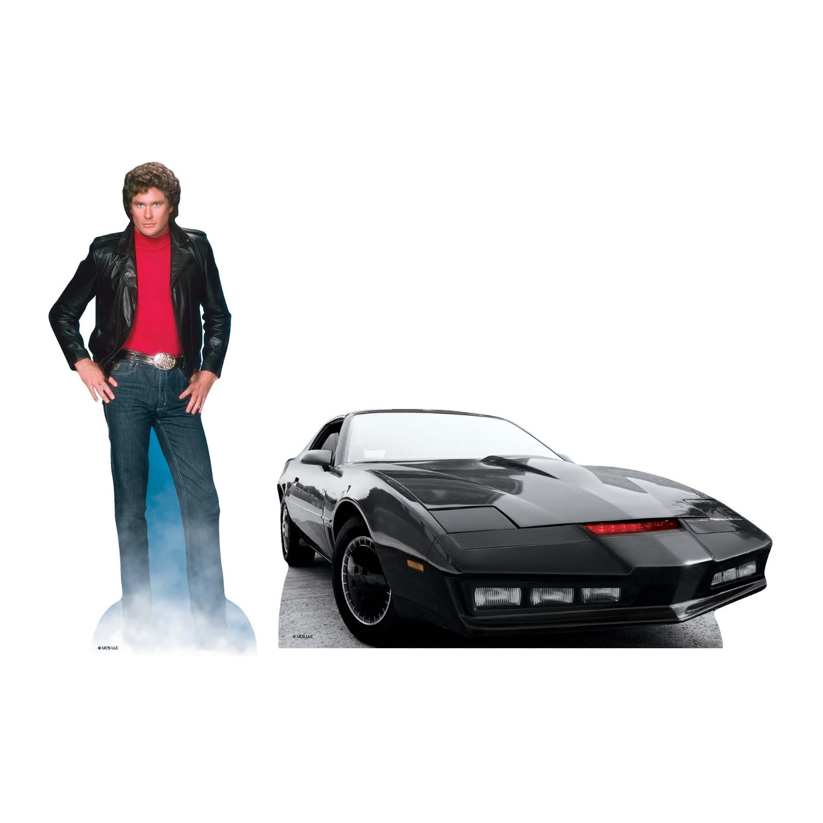 Knight Rider and KITT Shelf Cardboard Cutouts Pack of 2 Hasselhoff Desk Standees