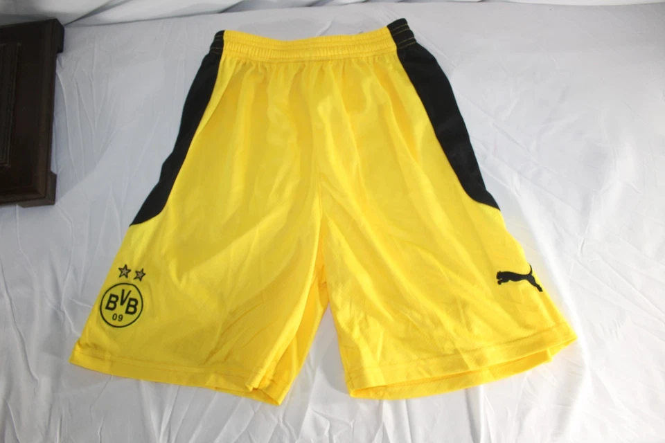 Pantalones Cortos de Fútbol PUMA Borussia Dortmund BVB 09 Amarillo Negro Juvenil XL Unisex Foto 2 de 4