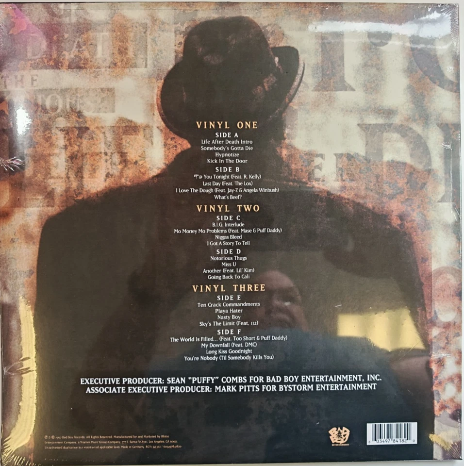 The Notorious B.I.G. Life After Death LP Album vinyl record limited silver 3 LP - Image 3 of 4