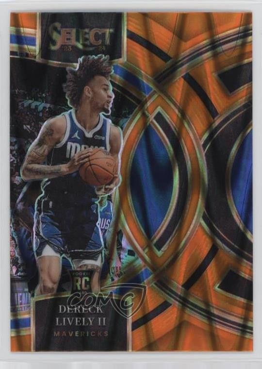 2023 Select Premier Level Orange Tectonic Prizm Dereck Lively II #111 Rookie RC