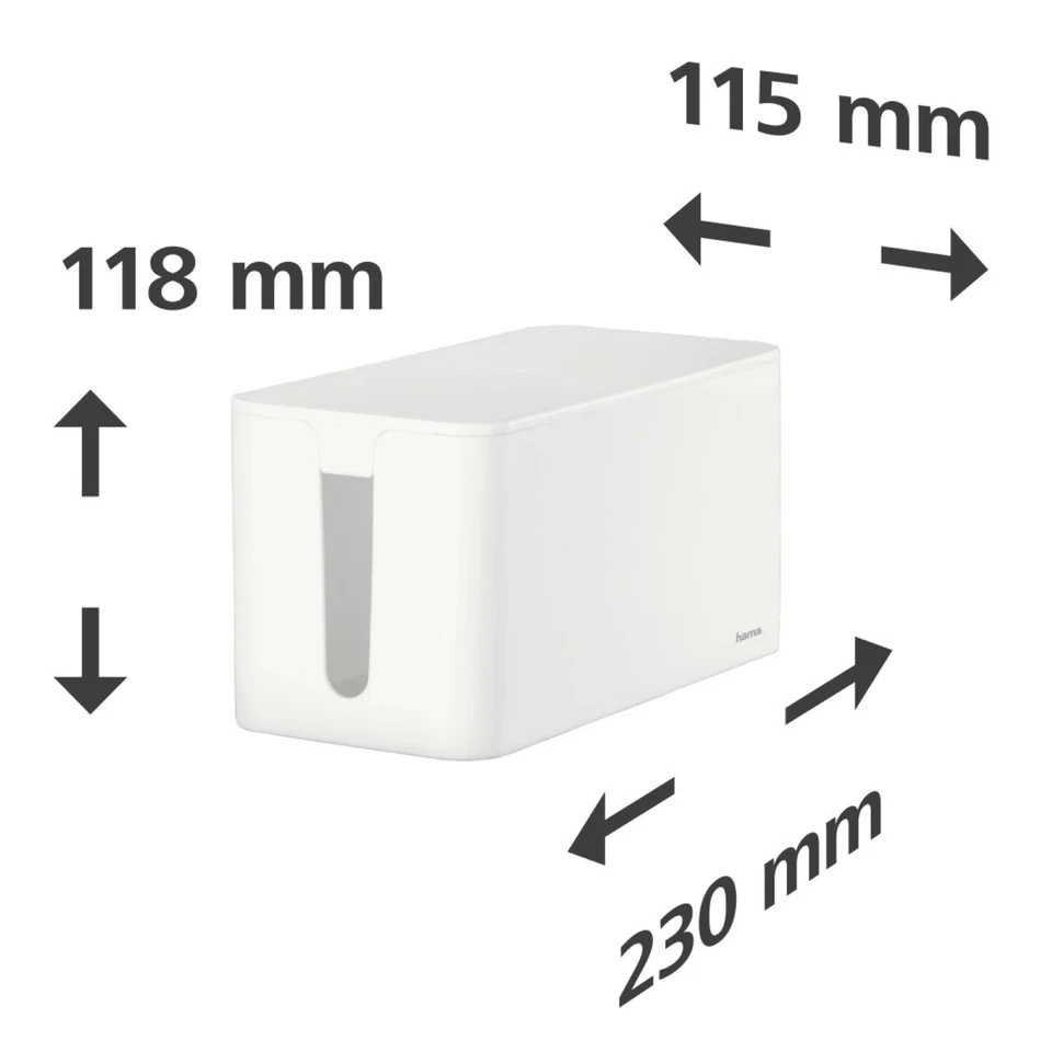Hama Kabelbox Kabelkasten Kabelmanager Ladebox Kabel-Organizer Kabelmanagement - Bild 4 von 4