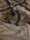 Birkenstock Gray Pebbled Leather Sandals 10M — photo 2