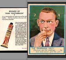 Ipana Toothpaste Mechanical Trade Card Novelty Dentist Tooth Brush Comic SR.M.Ip