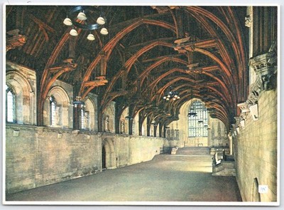 Westminster Hall Palace of Westminster London Walter Scott Postcard