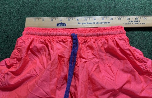 Vintage 90’s Umbro Logo Nylon Shorts Size Medium Soccer Neon Pink Purple Trim - Picture 10 of 12