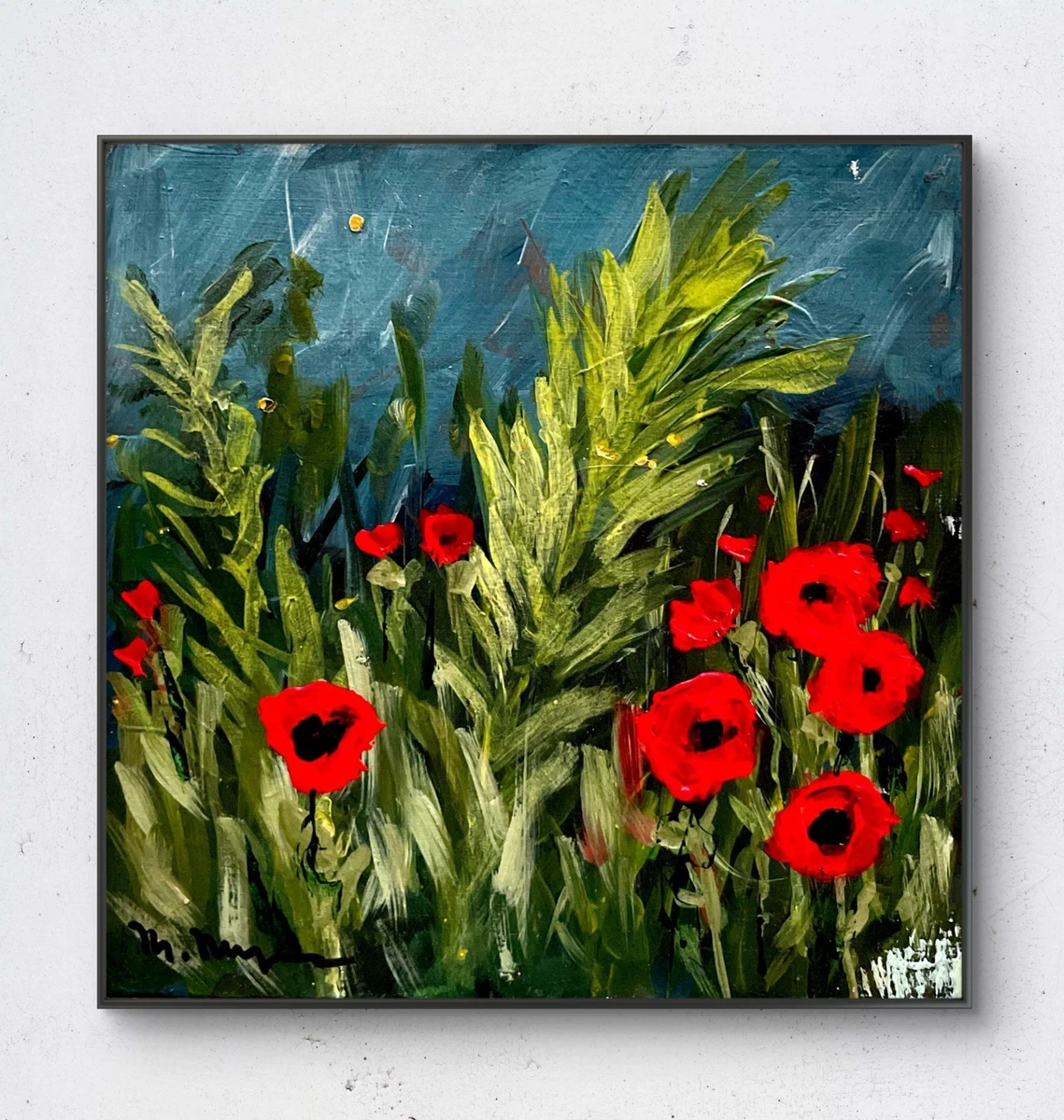 ポピー油彩画　オリジナル Poppy Painting for sale | eBay
